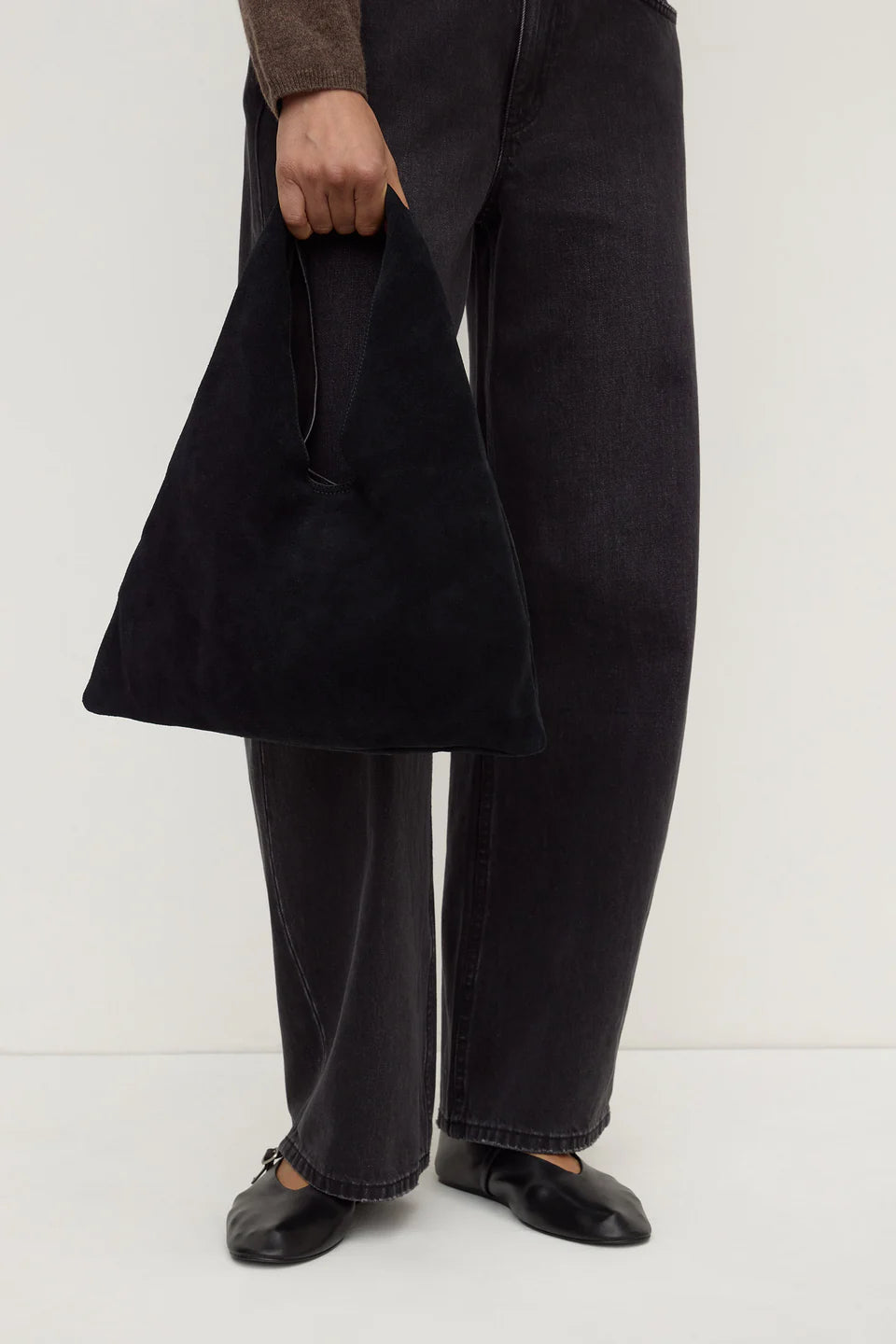 Willow Suede Hobo Bag - Black