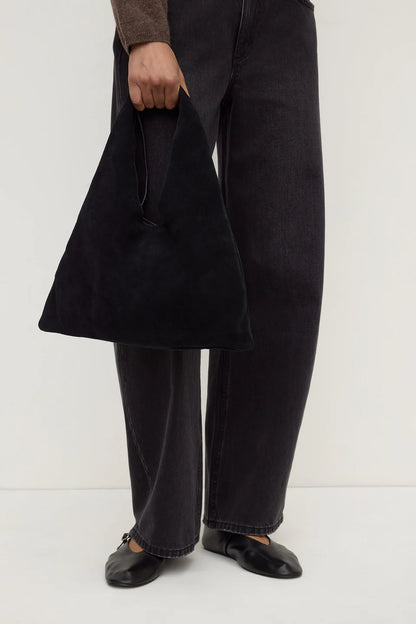 Willow Suede Hobo Bag - Black