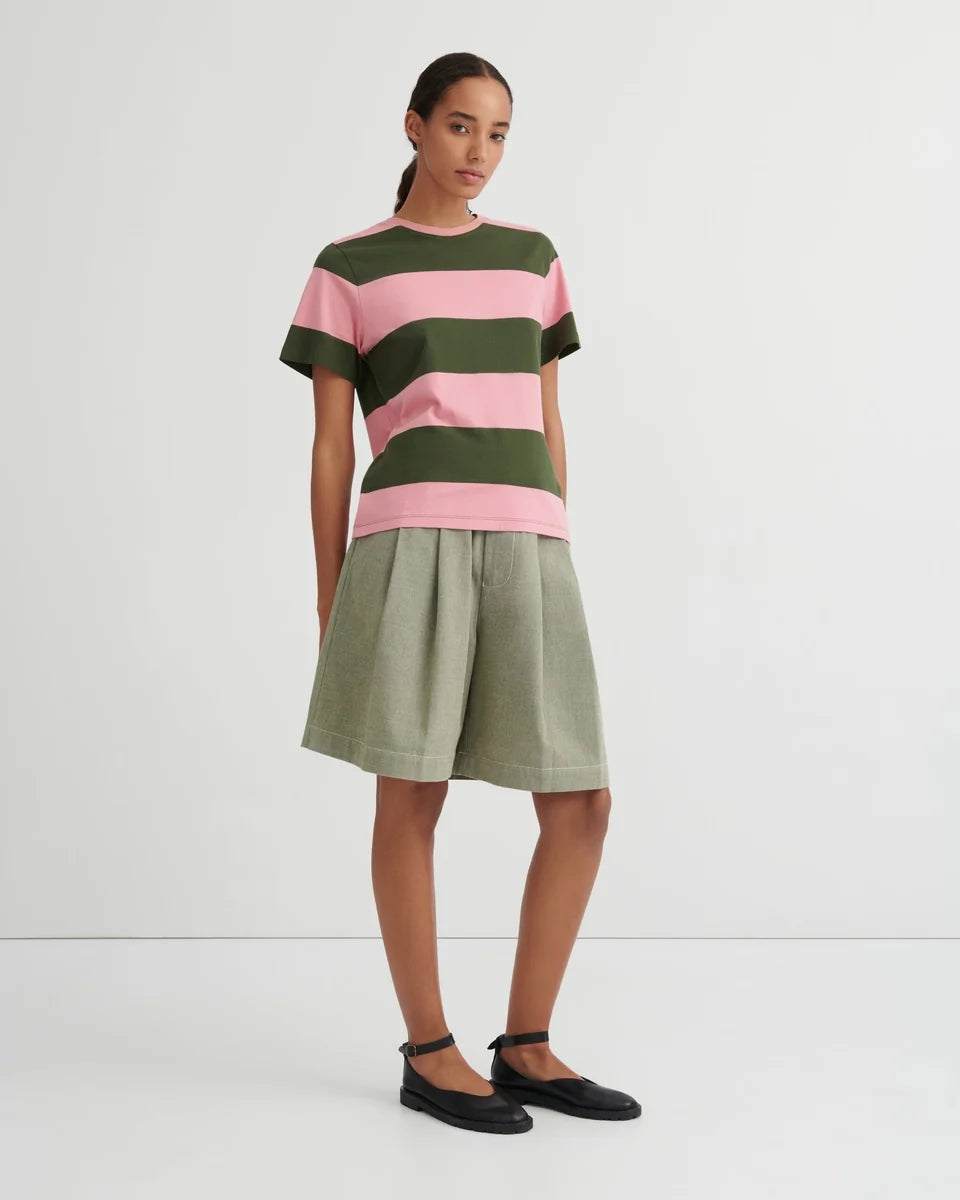 Classic Tee - Begonia Stripe