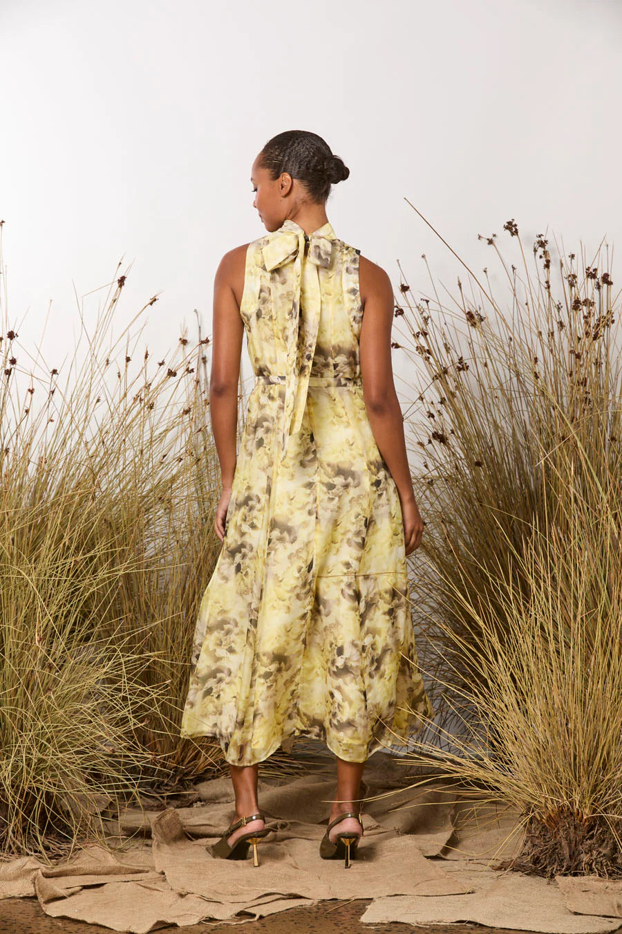 Rani Dress - Yellow Floral