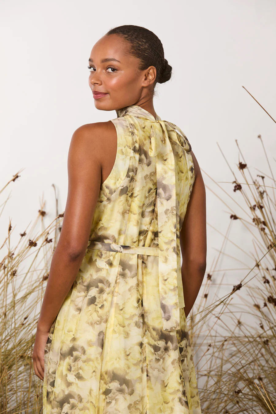 Rani Dress - Yellow Floral