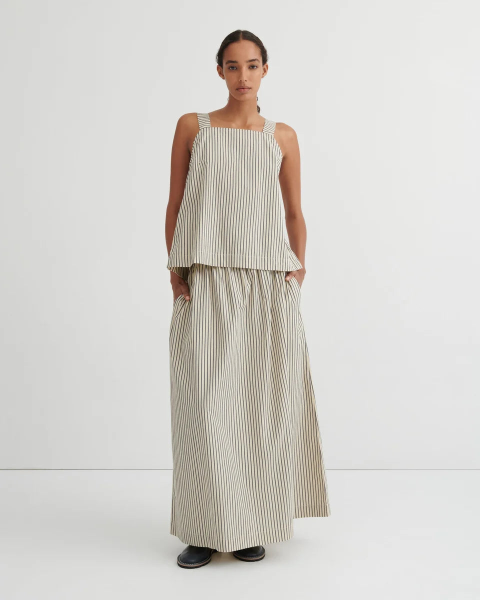 Elle Top - Ecru Stripe