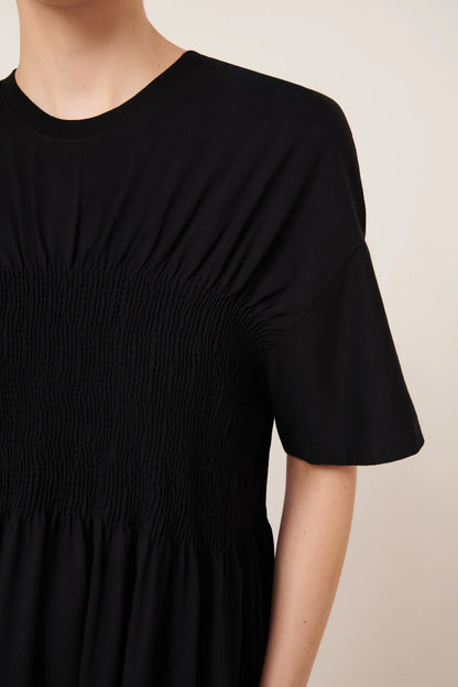 Gathered Dress - Black
