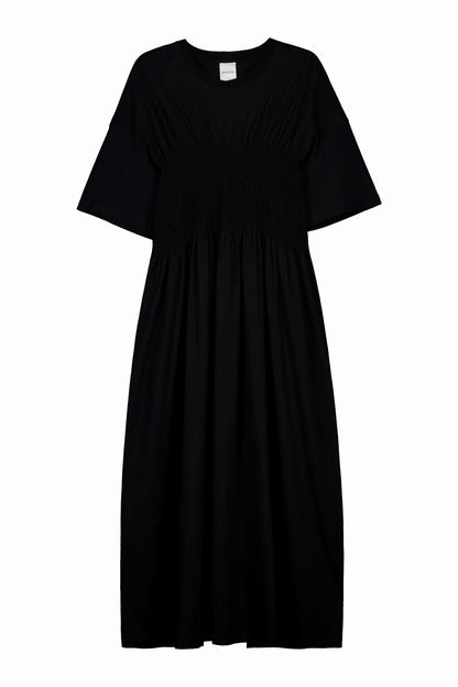 Gathered Dress - Black