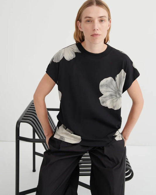 Geometry Tee - Monochrome Floral
