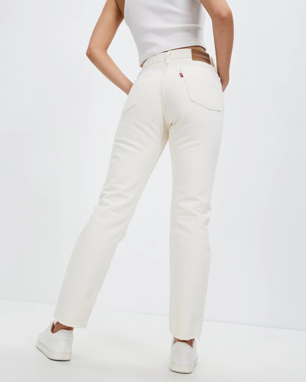 Levis 501 crop jeans 2025 white