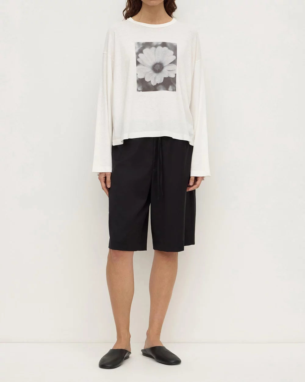 Flora Wide SS Tee - Antique White
