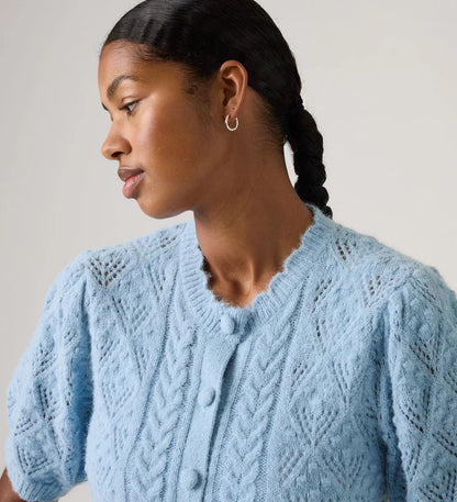 Pauline Pointelle SS Cardi - Glacier Lake