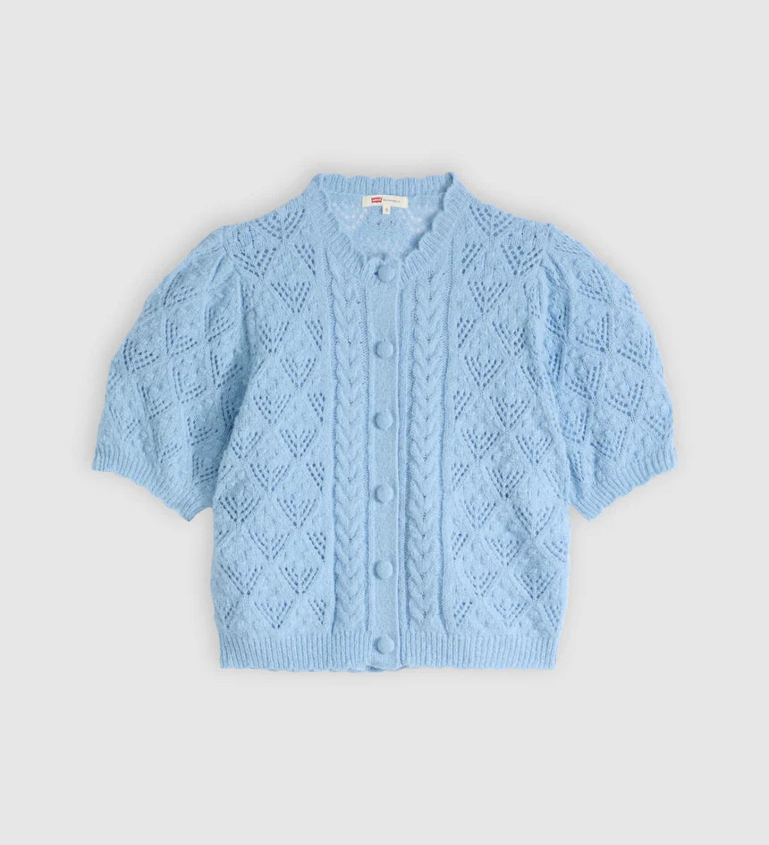 Pauline Pointelle SS Cardi - Glacier Lake