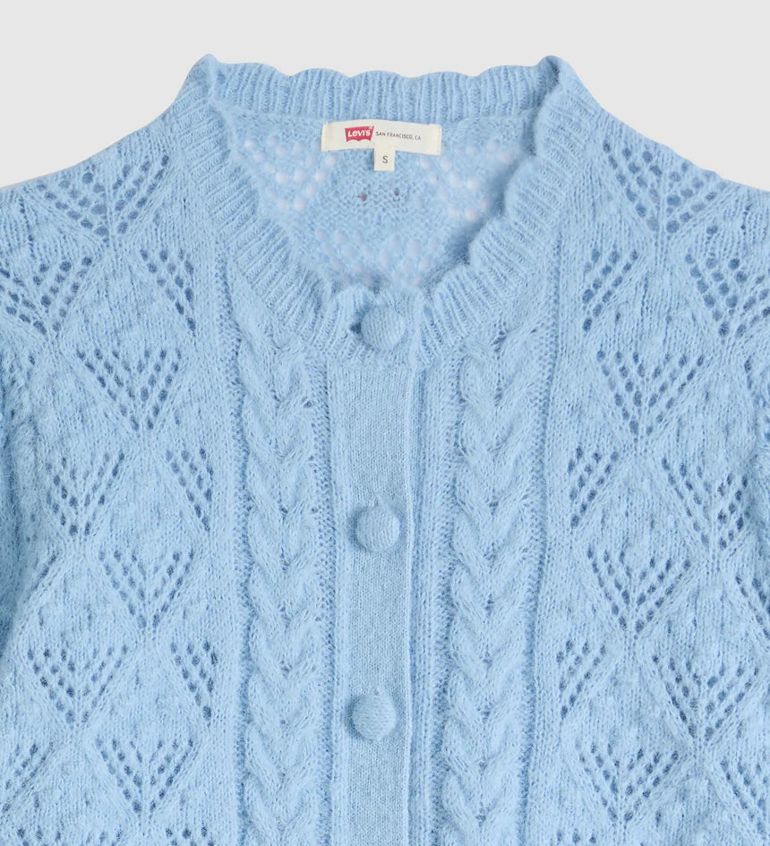Pauline Pointelle SS Cardi - Glacier Lake