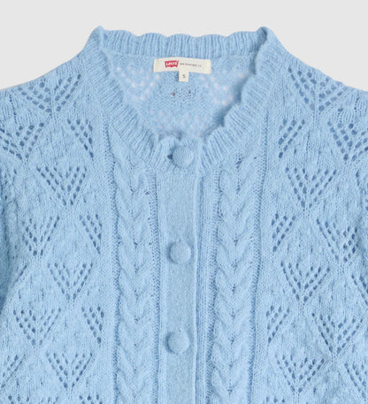 Pauline Pointelle SS Cardi - Glacier Lake