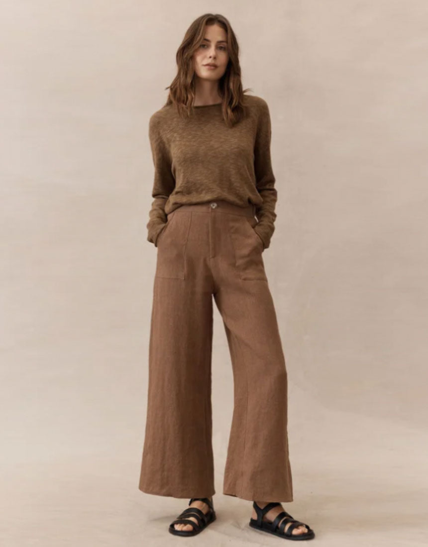 Jude Linen Pants - Mocha