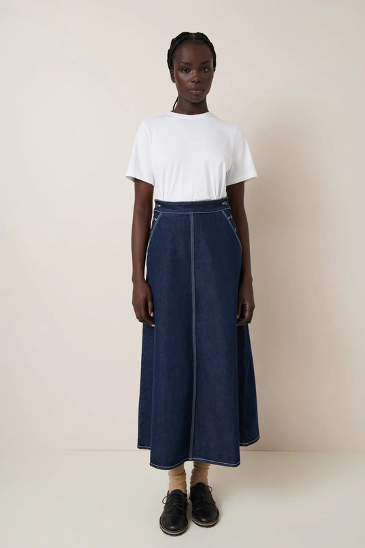 Piper Skirt - Indigo Denim