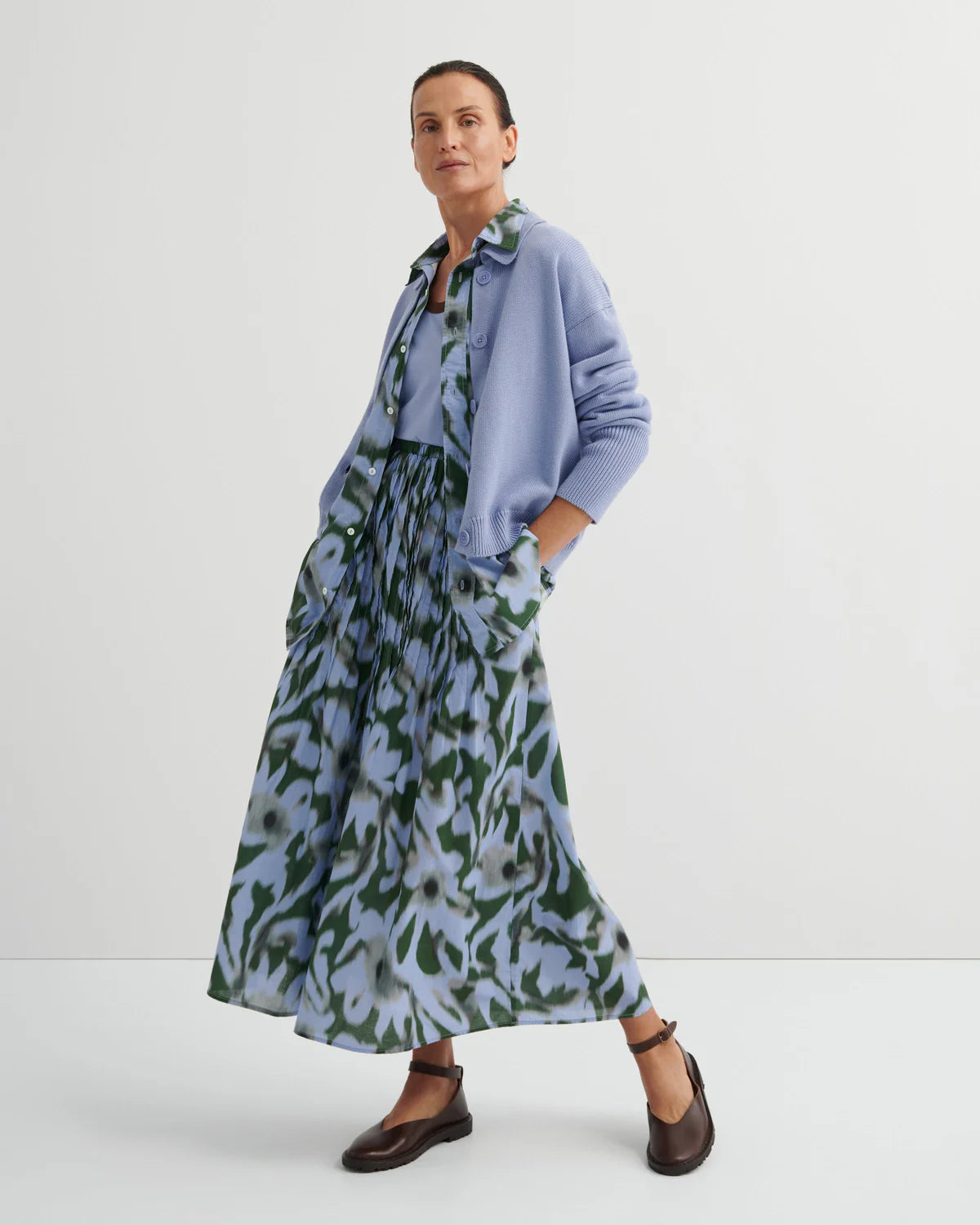 Poet Skirt - Misty Floral