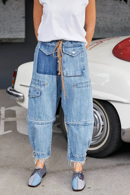 Trucker Denim Pant - Denim Blue