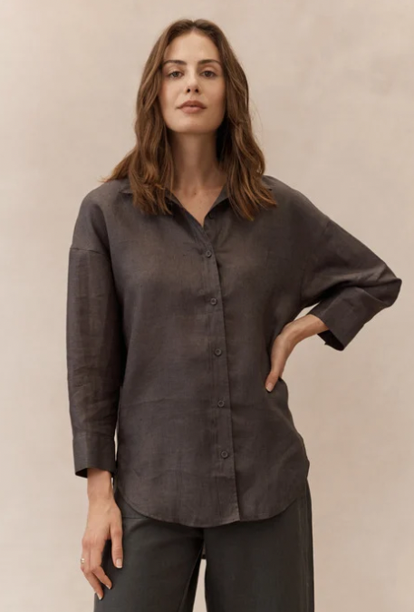 Boyfriend Shirt - Charcoal