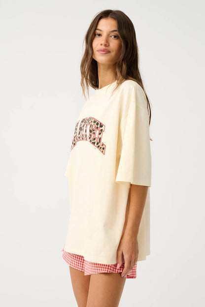 Jeana Tee - Buttermilk Leopard