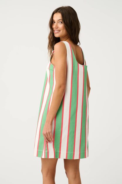 Abi Mini Dress - Carnival Stripe