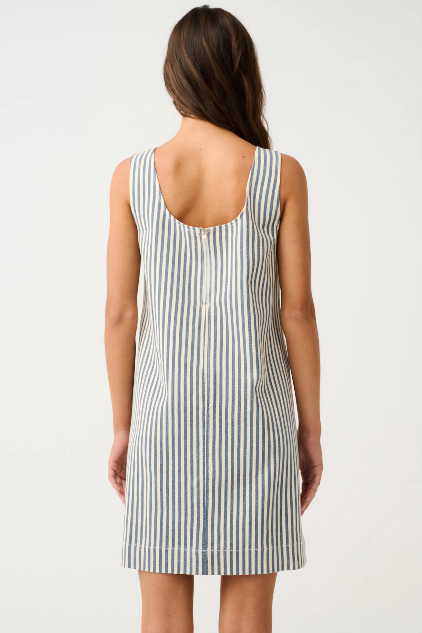 Noa Mini Dress - Stripe Denim
