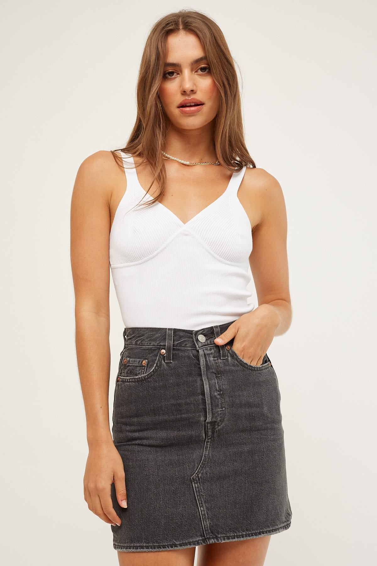 Levis core shop denim skirt