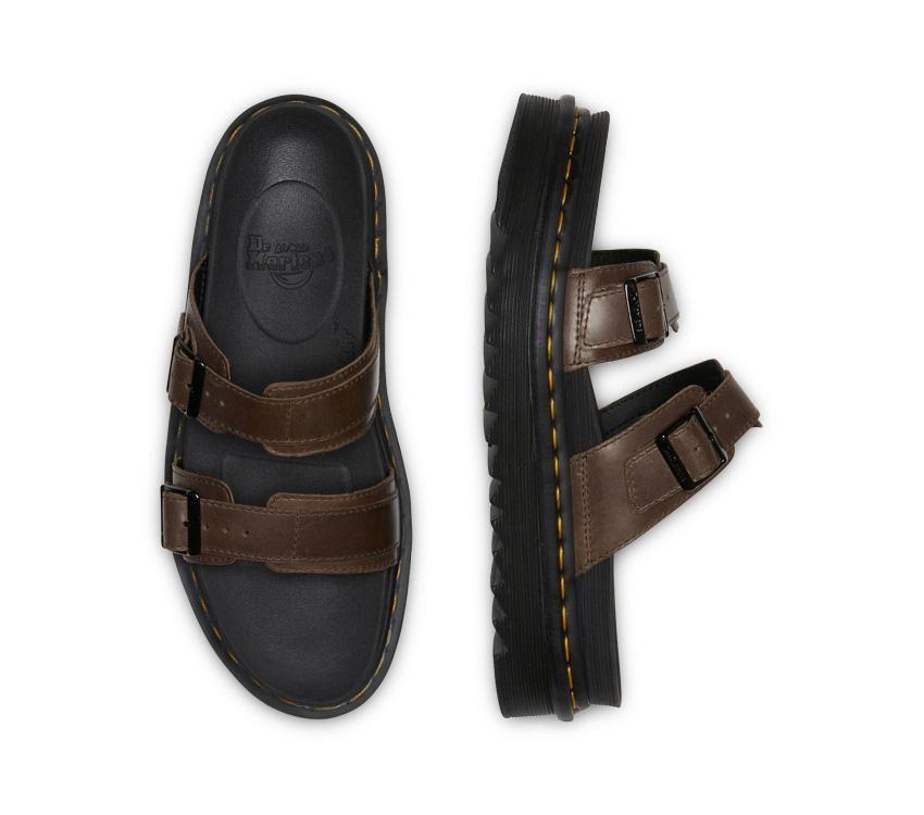 Myles Slide Sandal - Dark Brown