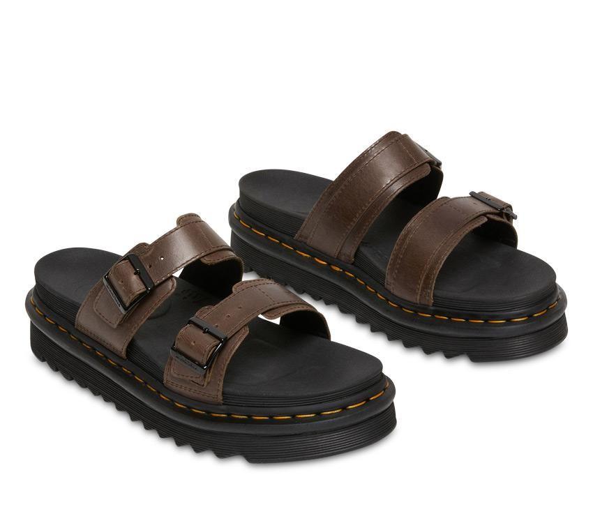 Myles Slide Sandal - Dark Brown