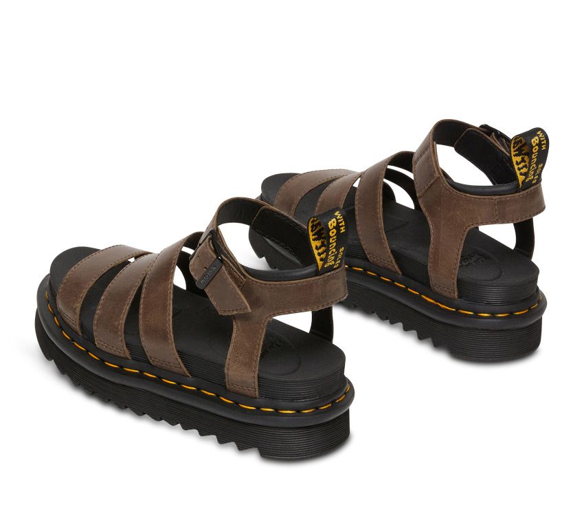 Blaire 3 Strap Sandal - Dark Brown Oily Illusion