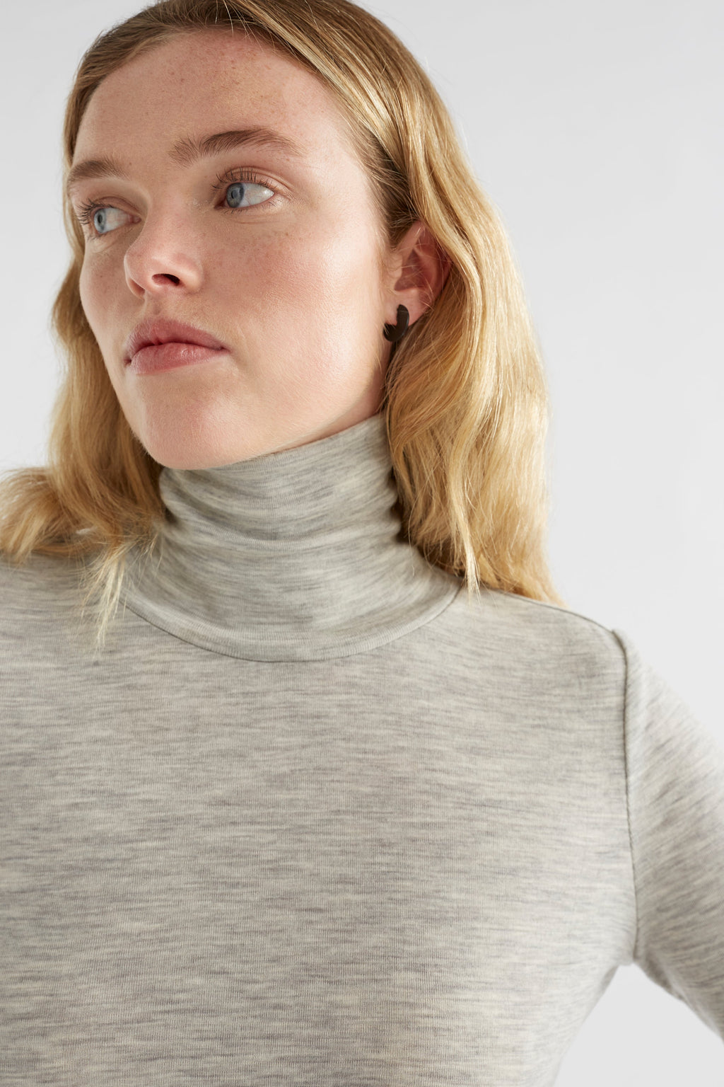 Merino Long Sleeve Skivvy - Grey