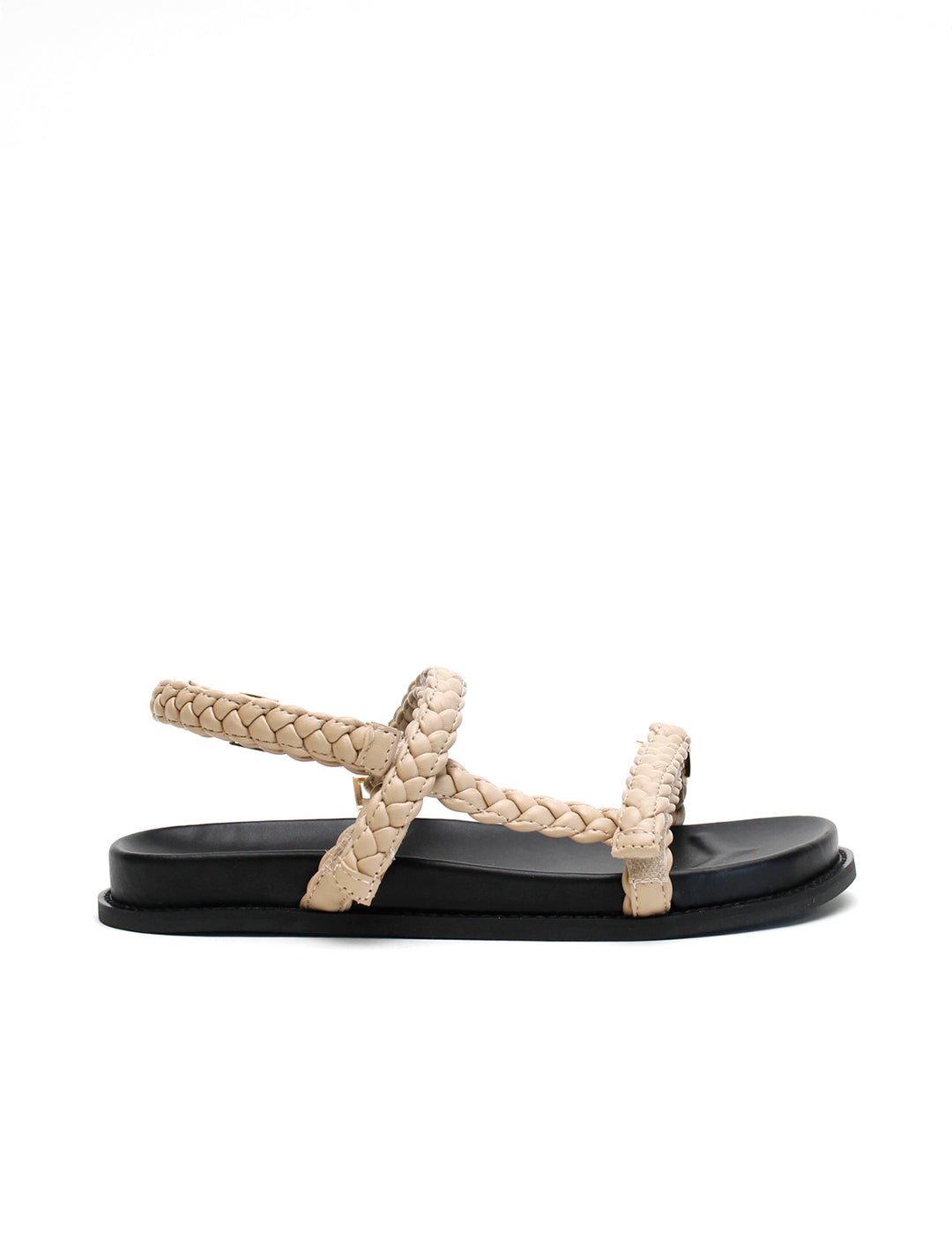 Thin Elke Braided Sandal - Sand