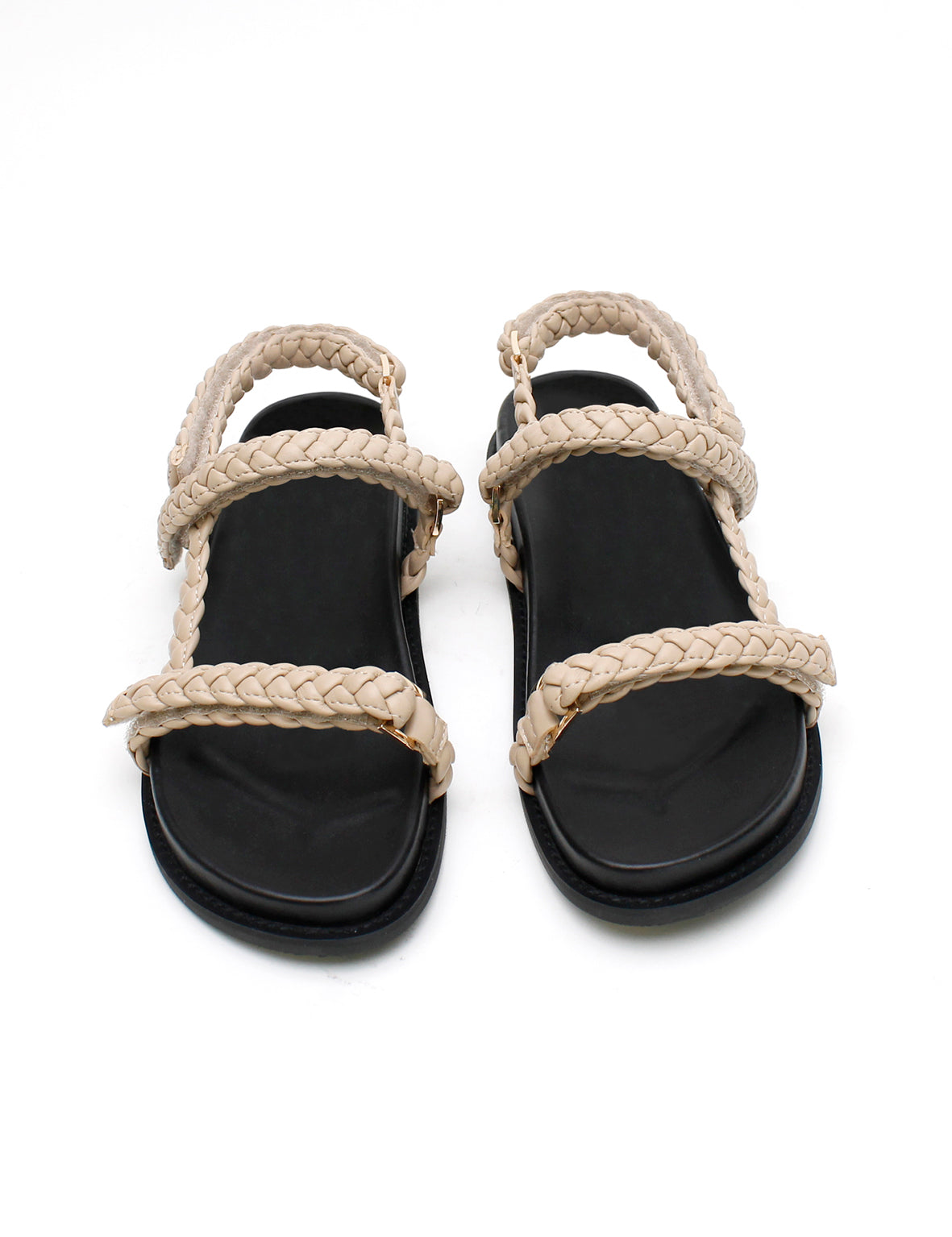 Thin Elke Braided Sandal - Sand