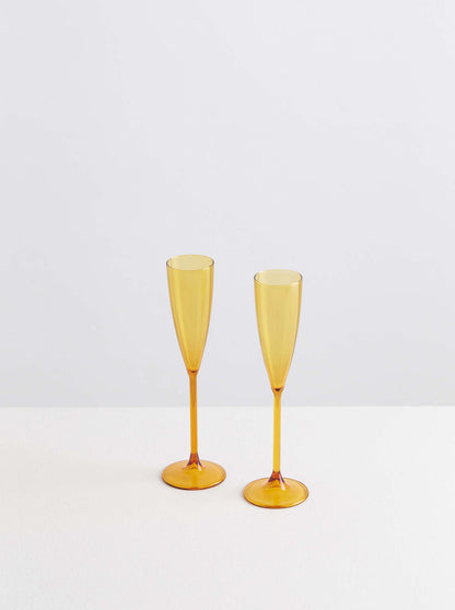 2 Champagne Flutes - Miel