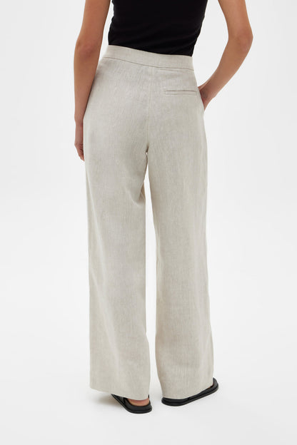 Leila Linen Pant - Oat