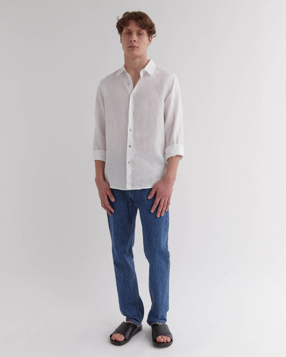 Casual Linen Shirt - White