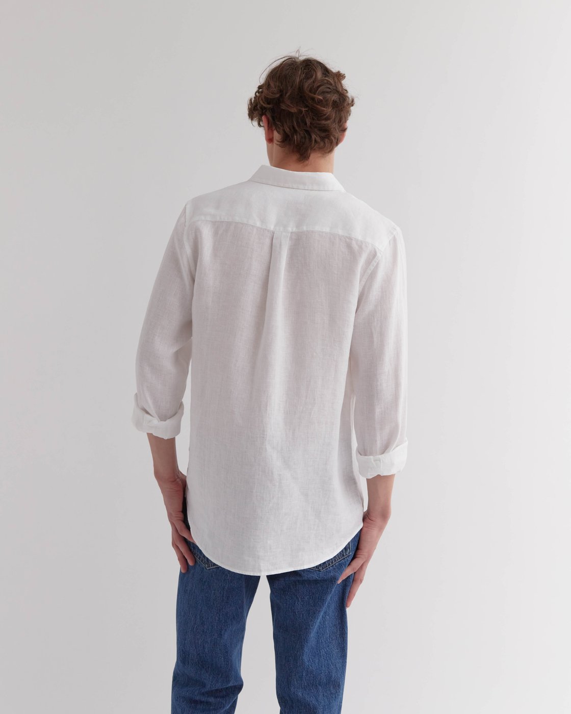Casual Linen Shirt - White